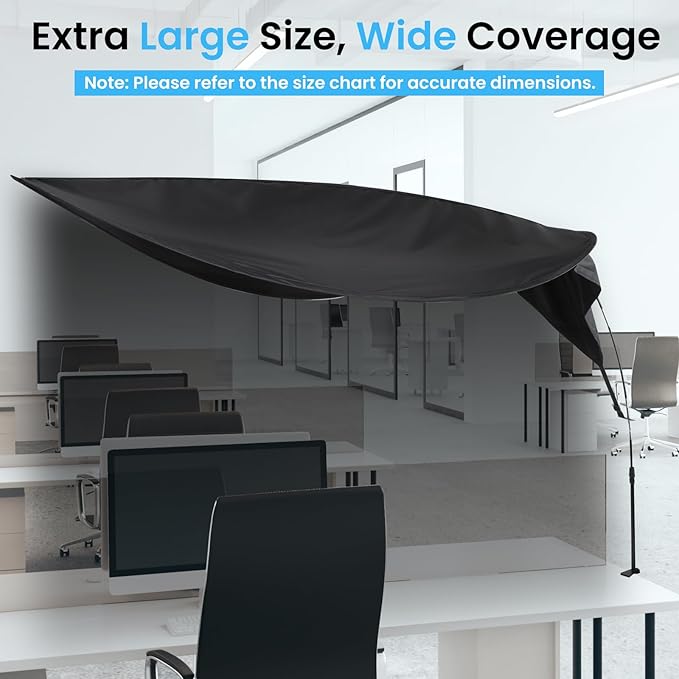 Adjustable Office Cubicle Desk Shade –Blocks Light and Visual Distractions - Image 2