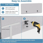 MORDEER 47.2" Privacy Desk Divider Panel, Acoustic Divider Panels - Image 7