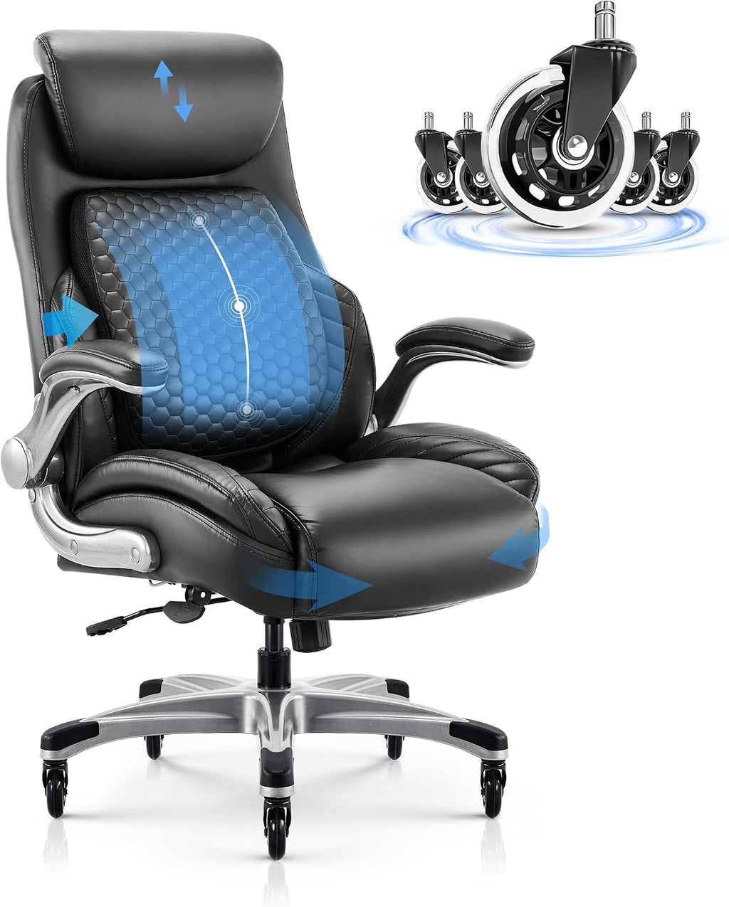 colamy office ergonomic desk high back executive chair, main product view