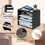 SHARKWOODS 5-Tier Wood Desk Organizer, Paper Tray Organizer - Image 5