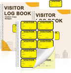 3 Pack Visitor Badges with Carbon Copy Visitor Stickers Letter Size Visitor Log