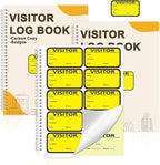 3 Pack Visitor Badges with Carbon Copy Visitor Stickers Letter Size Visitor Log by Unknown