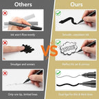 Sibba 20 PCS Dual-Tip Black Drawing Pens 0.5/1mm Bold & Fine Paint Markers - Image 5