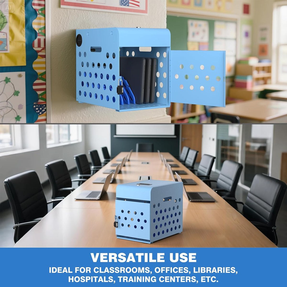 POCHAR 8-Unit Charging Cabinet for Chromebooks & Tablets Up to 14" S...