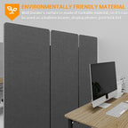 Soundproof Room Divider with Wheels, 66in Office Dividers - Image 6