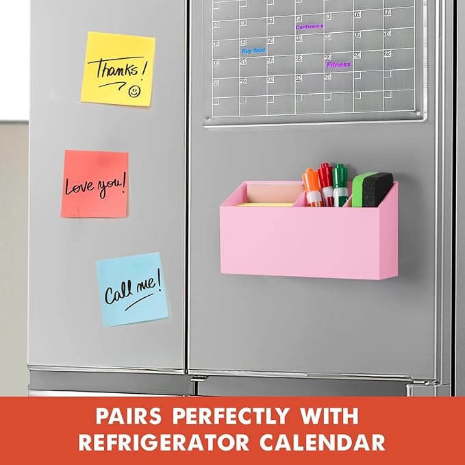 Banafich Magnetic Dry Erase Marker Holder, Acrylic Magnet Pen Holder - Image 6