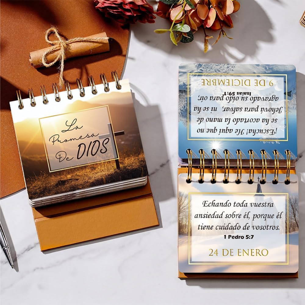 1step2dream Spanish Christian Gifts | Religious Catholic Desk Calendar, Españ...