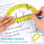 Hoiny 10 Pack Clear Protractor, 6 Inch Plastic Protractors, 180 Degrees - Image 5