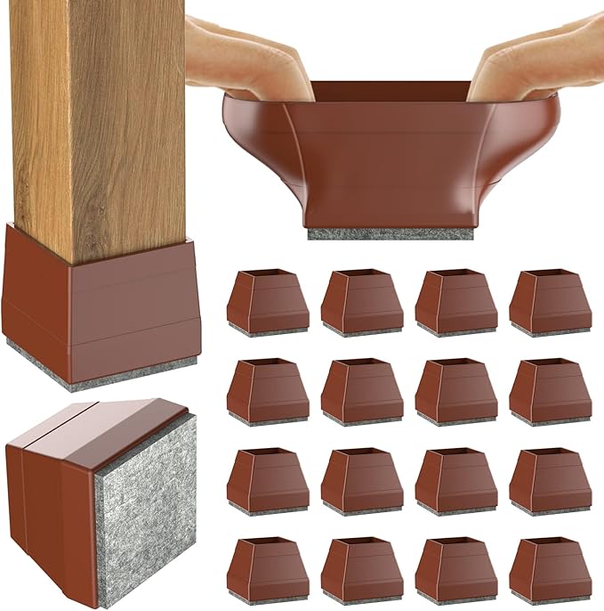 Square Chair Leg Protectors for Hardwood Floors by ComeHomeWithMe