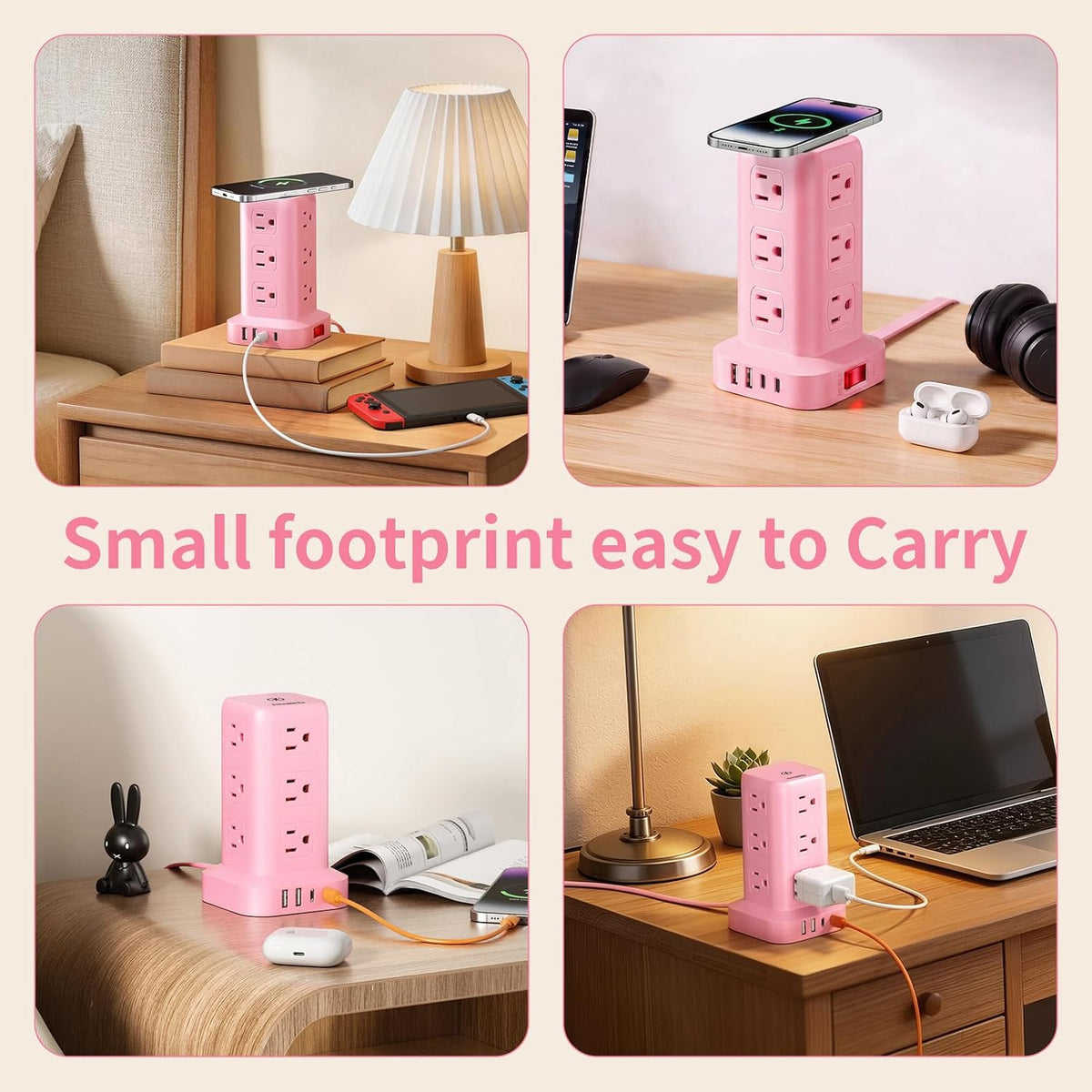 Extension Cord with Multiple Outlets, SMALLRT Outlet Extender with 12 AC Outl...