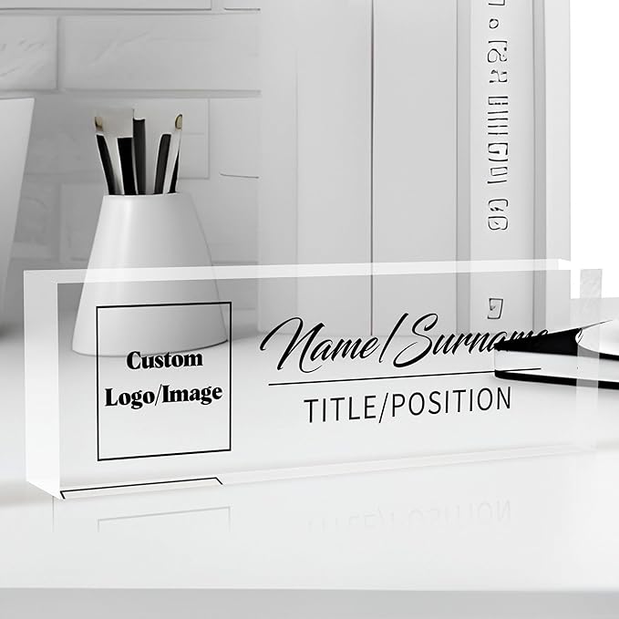 Personalized Name Plate for Desk Custom Acrylic Desk Name Plate Custom Employee - Image 7