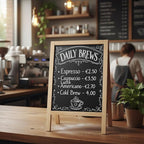 Henoyso 2 Pcs 16" x 10" Small Chalkboard Easel Tabletop Chalkboard Signs Menu - Image 4