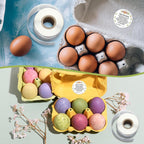 Fulmoon 2 Inch 500 Pcs Farmers Fresh Eggs Stickers Paper Market Egg Handling Stickers for Easter Unwashed Egg Labels Creative Easter Decoration Gifts (White)