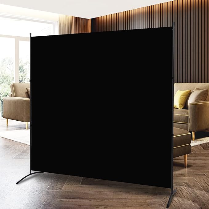 Room Divider Single Panel Privacy Screen, Thickened Fabric 6FT Room Divider by HOMSCREENER