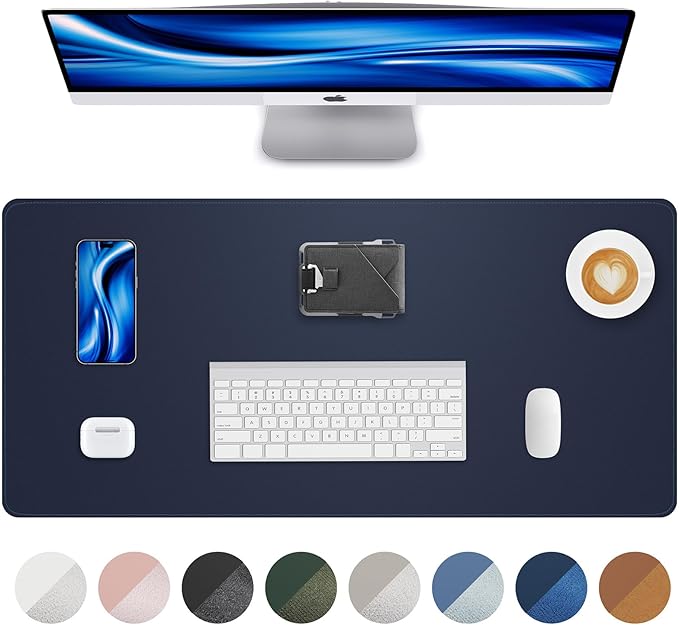 Leather Desk Pad Protector, Desk Mat, Large Mouse Pad, Non-Slip Desk Pad by AFIING