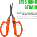 Saboten Stainless Steel Angled Blade Trimming Scissors Orange PT-13 160mm - Image 4