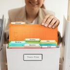 Dunwell Plastic Colored File Folders, 1/3 Tab File Folders - Image 3