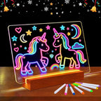 SetGame Led Note Board with Colors 7 Pens, Light Up Dry Erase Board with Stand - Image 4