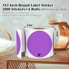 3 Inch Round Colored Dot Stickers, 4 Rolls in Dispenser Box - Image 2