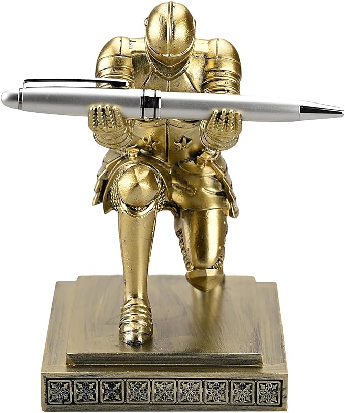 Amoysanli Knight Pen Holder Desk Organizers and Accessories Desk Decor Resin - Image 3