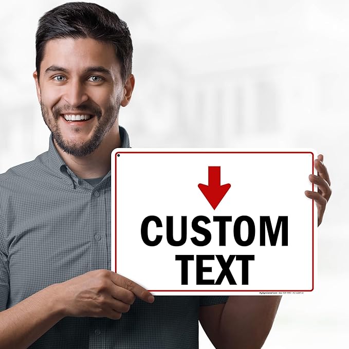 Custom Arrow, Custom Directional Sign, Down Arrow, 10x14 Inches, 55 mil thick - Image 2