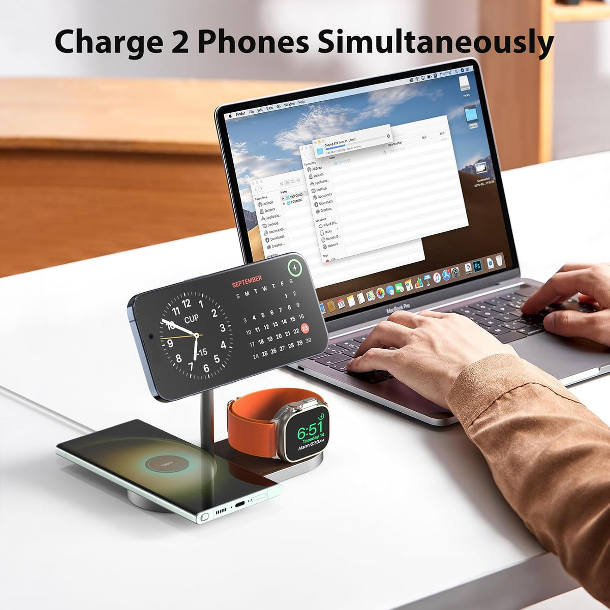 KU XIU X23 Pro 3-in-1 Magnetic Wireless Charging Stand