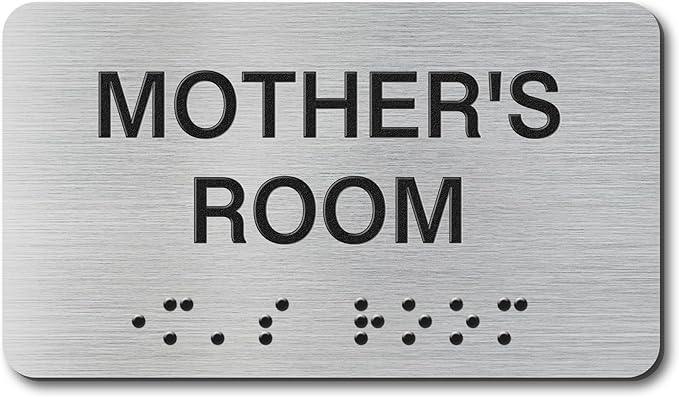Mothers's Room Signs with Raised Text & Grade 2 Braille, Brushed by EliteSign