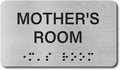 Mothers's Room Signs with Raised Text & Grade 2 Braille, Brushed by EliteSign