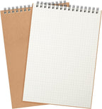 Engrowtic 1 Pack Graph Paper Spiral Notepad A5 Top Wirebound Notepad Grid by Engrowtic