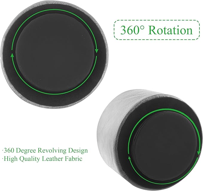 Hennaja Round Leather Art Supply Organizer, Remote Control Holder, 360 Degree - Image 4