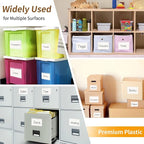 NIUBIER Storage Bin Labels, 36 Pack Clear Adhesive Pockets, Index Card Holder - Image 7