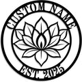 Personalized Lotus Metal Sign, Custom Lotus Flower Wall Decor, Zen Metal Wall by HYTSIGN