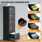 AFAIF 5 Drawer File Cabinet - Image 5