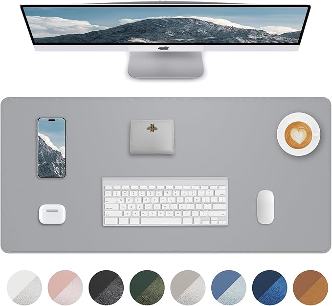Non-Slip Desk Pad, Mouse Pad, Waterproof PVC Leather Desk Table Protector by AFIING