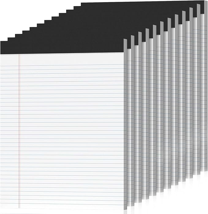 12 Pack Legal Pads 8.5 x 11 College Ruled 600 Sheets Note Pads 8.5 x 11 Inch by Nichela
