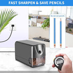 AFMAT Heavy Duty Electric Pencil Sharpener, Auto Stop Classroom Pencil - Image 4