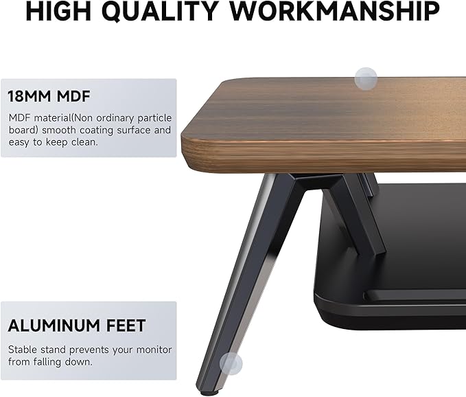 Fenge Dual Monitor Stand, Monitor Stands Riser - Image 4