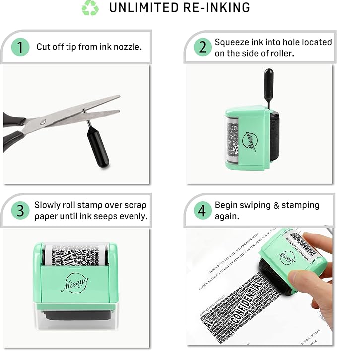 Miseyo Identity Theft Protection Roller Stamp Set - Image 4