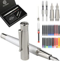 GC QUILL Fancy Fountain Pen Set – Fine and Medium Nibs, 18 Ink Cartridges by GC+QUILL