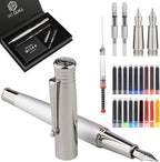 GC QUILL Fancy Fountain Pen Set – Fine and Medium Nibs, 18 Ink Cartridges by GC+QUILL