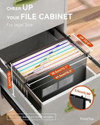 ThinkTex Plastic Expanding Hanging File Folders, 7 Innovative 1.2" Accordion - Image 2