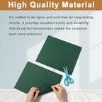 Silunkia 120 Sheets Dark Green Cardstock 8.5 x 11 Craft Paper, 250gsm/92lb - Image 4