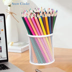 SNOW COOLER Pen Holder Mesh Pencil Holder Metal Pen Holder Cup Pencil Cup Holder - Image 2