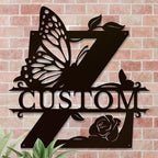 Personalized Custom Letter Name metal Signs, Custom Black Letter Monogram Wall - Image 4