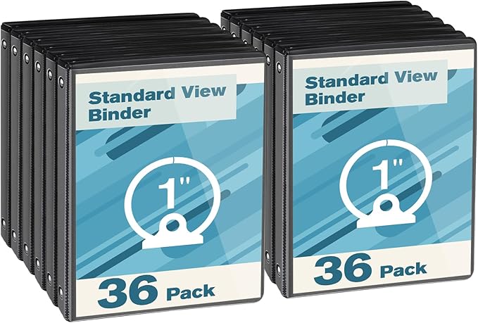 CIXILDTS 1-inch Round Ring Binder, Durable 1" 3 Ring Binder Fit Letter Size by CIXILDTSOffice