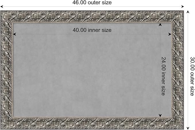 Amanti Art Silver Framed Magnetic Board 30x46 Large Vision Board - Image 4