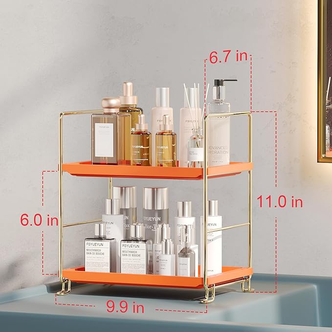 FSyueyun 2-Tier Bathroom Countertop Organizer, Bathroom Organizers and Storage - Image 2