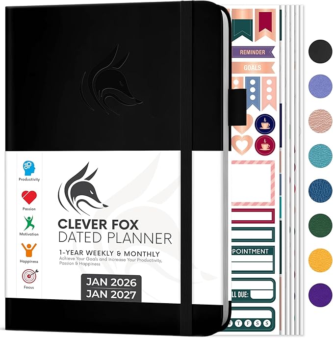 Clever Fox Dated Planner 2026-2027 – Weekly Life Planner Notebook by CleverFox