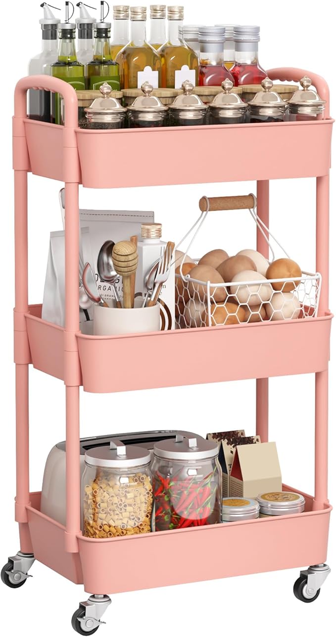 Sywhitta 3-Tier Plastic Rolling Utility Cart - Image 7