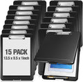 Mimorou 15 Pcs Clipboard with Storage, 9.5 x 13.5 Inch Plastic Heavy Duty